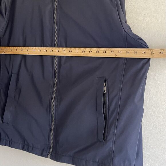 Calvin Klein Navy Blue Zip Up Jacket Men XL Classic Long Sleeve High Mock Neck - Picture 12 of 14